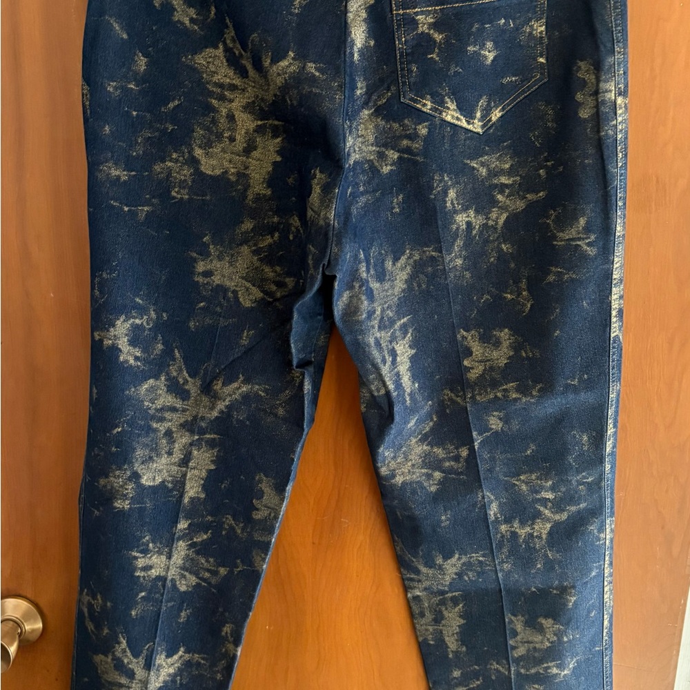 Vintage Linda lundstrom Jacket & pants Denim-Effect Button Front Jumpsuit Romper - Picture 7 of 14